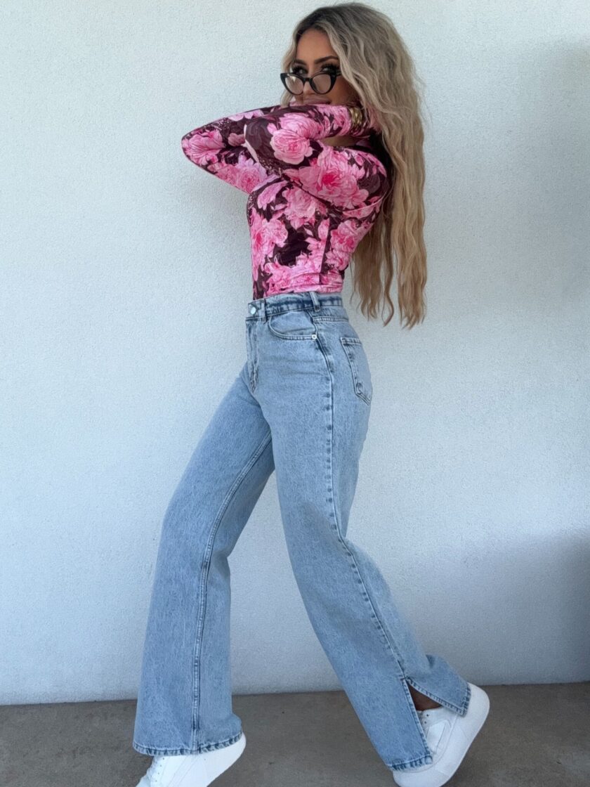 Jeansy FLARED – dark jeans - obrazek 2
