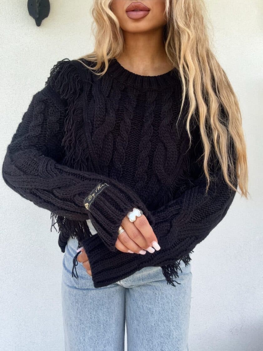 Sweter INDIANA - czarna - obrazek 9