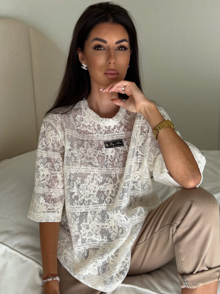 Bluzka PEROLA – ecru - obrazek 10