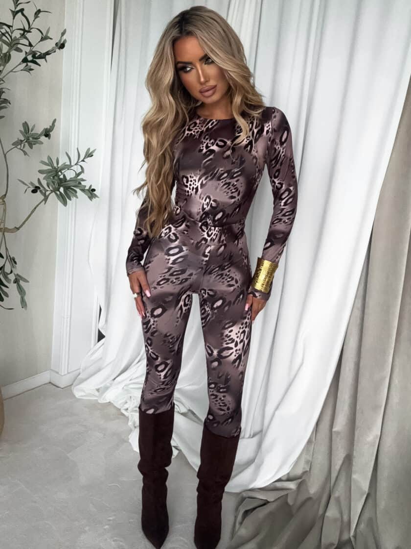 Legginsy GYM animal - czekoladowe - obrazek 16