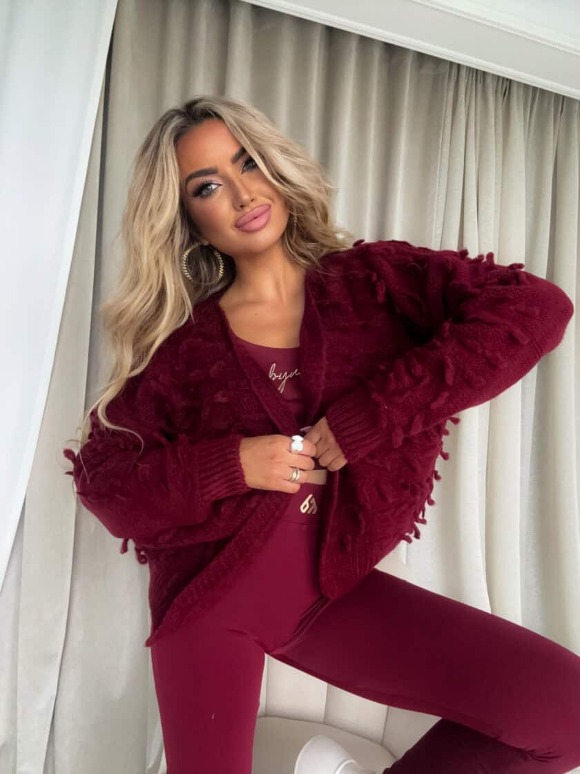 Sweter LIZZY – bordowy - obrazek 9