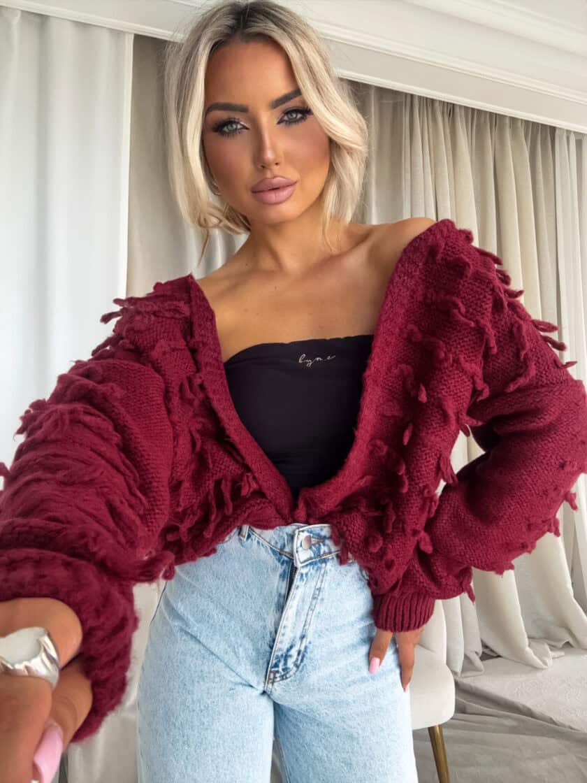 Sweter LIZZY – bordowy - obrazek 6