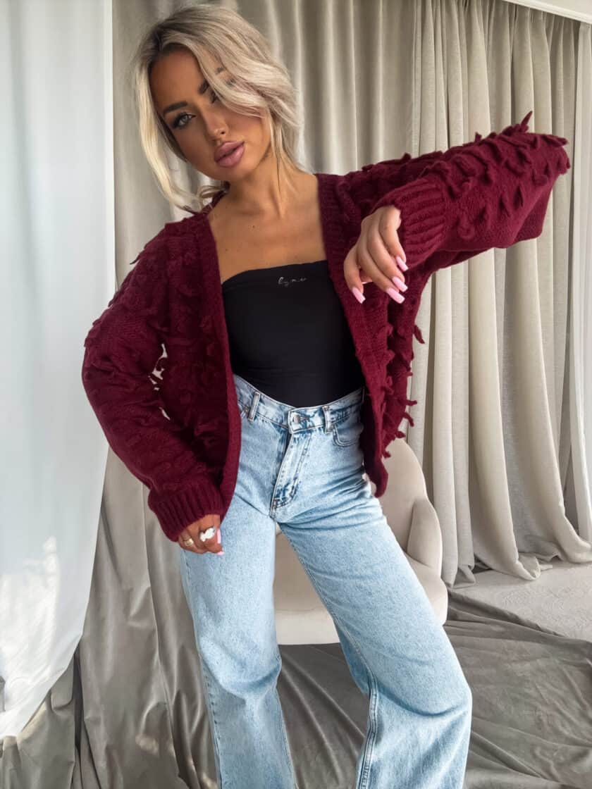 Sweter LIZZY – bordowy - obrazek 4
