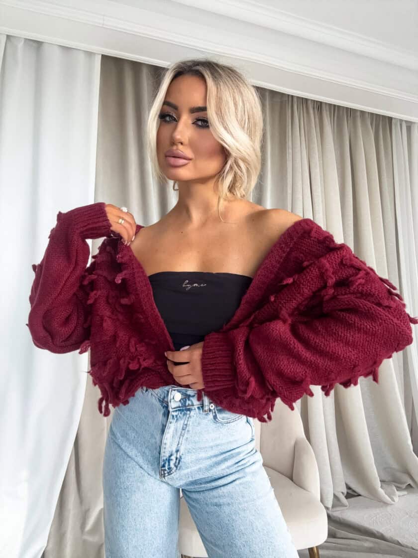 Sweter LIZZY – bordowy - obrazek 5