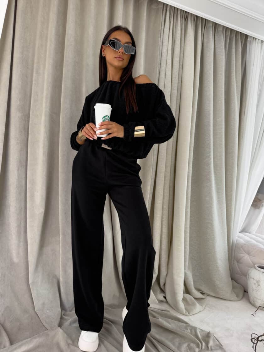 Bluza UNDER baranek  – czarny - obrazek 13