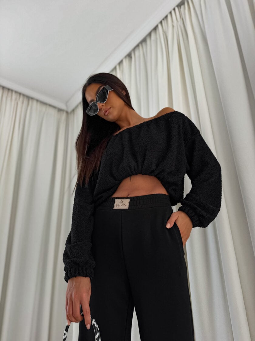 Bluza UNDER baranek  – czarny - obrazek 19