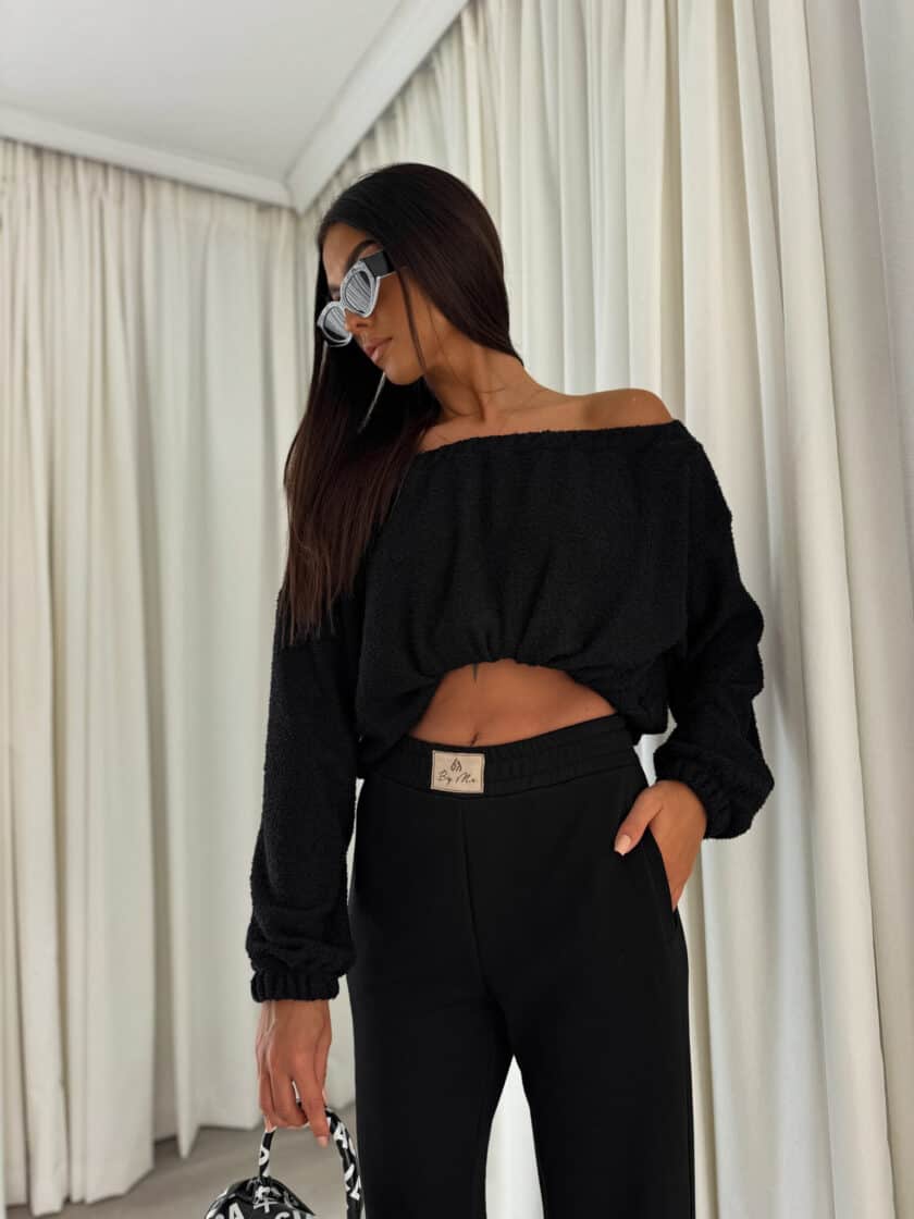 Bluza UNDER baranek  – czarny - obrazek 20