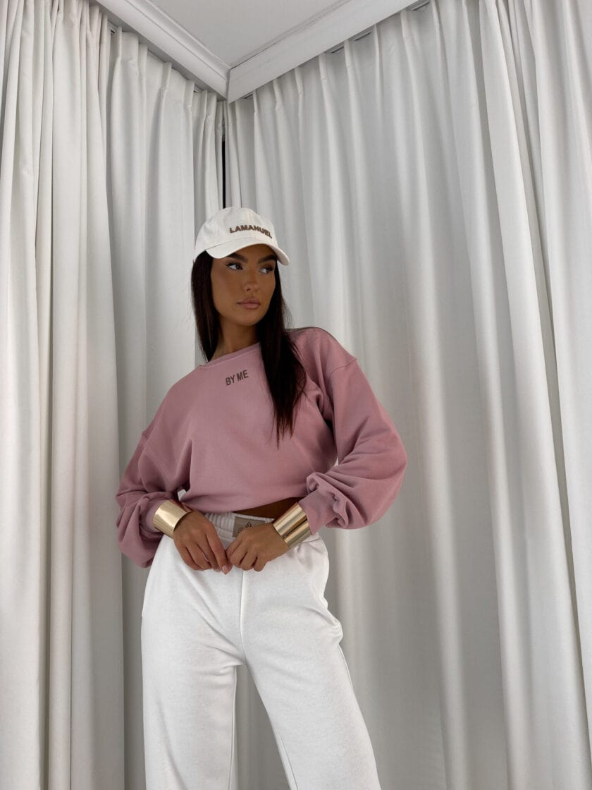 Bluza COTTON - brudny róż - obrazek 4