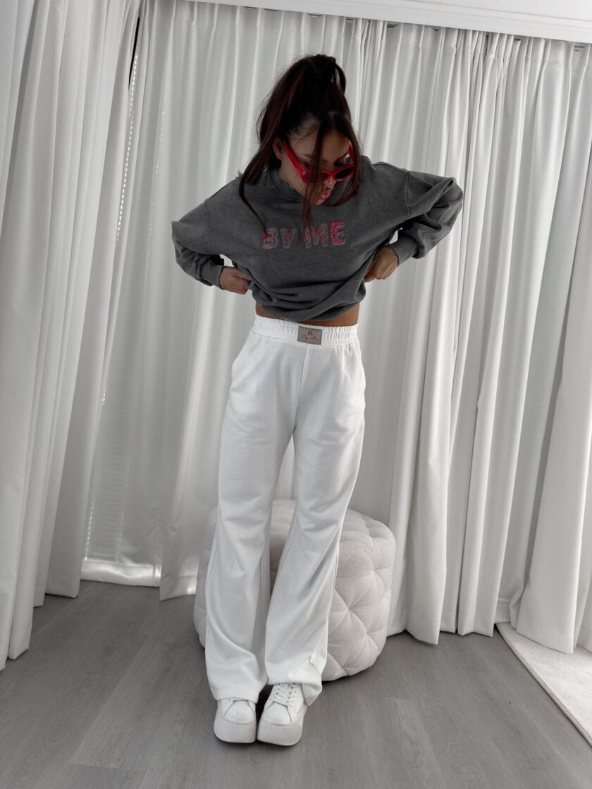 Dekatyzowana bluza POWER - szara - obrazek 9