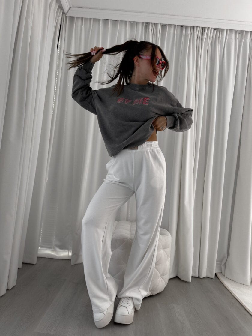 Dekatyzowana bluza POWER - szara - obrazek 7