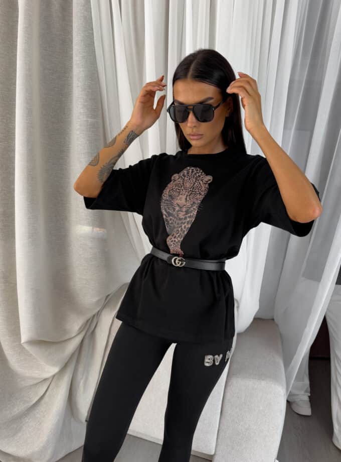 T-SHIRT MEDIUM TIGER - czarny