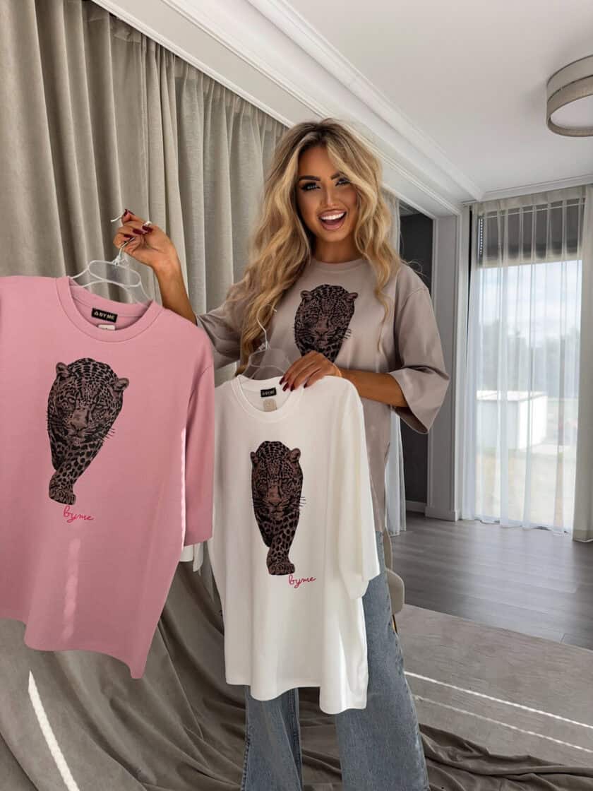 T-shirt MEDIUM TIGER - ecru - obrazek 2
