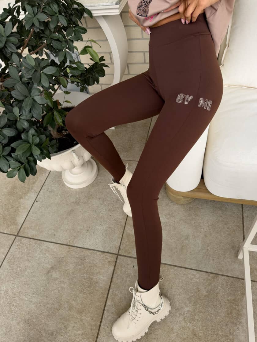 Legginsy WOW - czekoladowe - obrazek 12