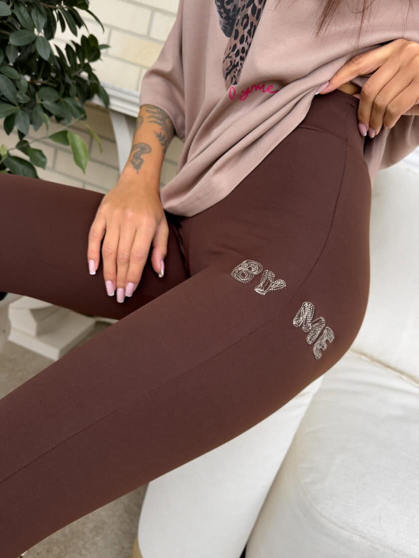 Legginsy WOW - czekoladowe - obrazek 15
