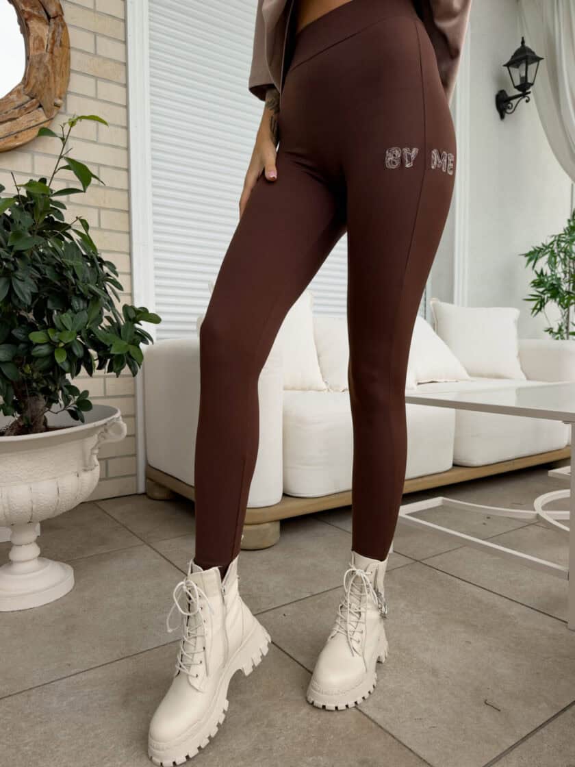 Legginsy WOW - czekoladowe - obrazek 18