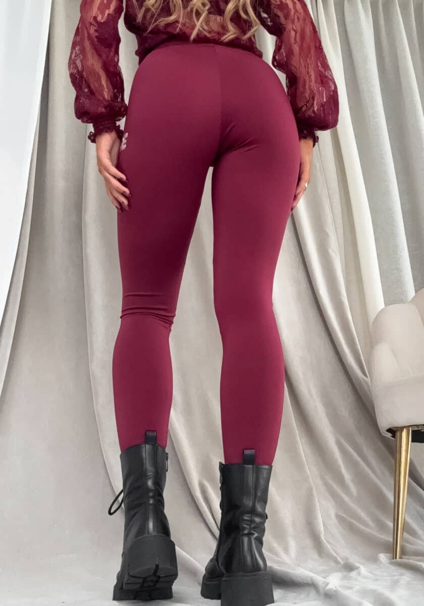 Legginsy WOW - bordowe - obrazek 5