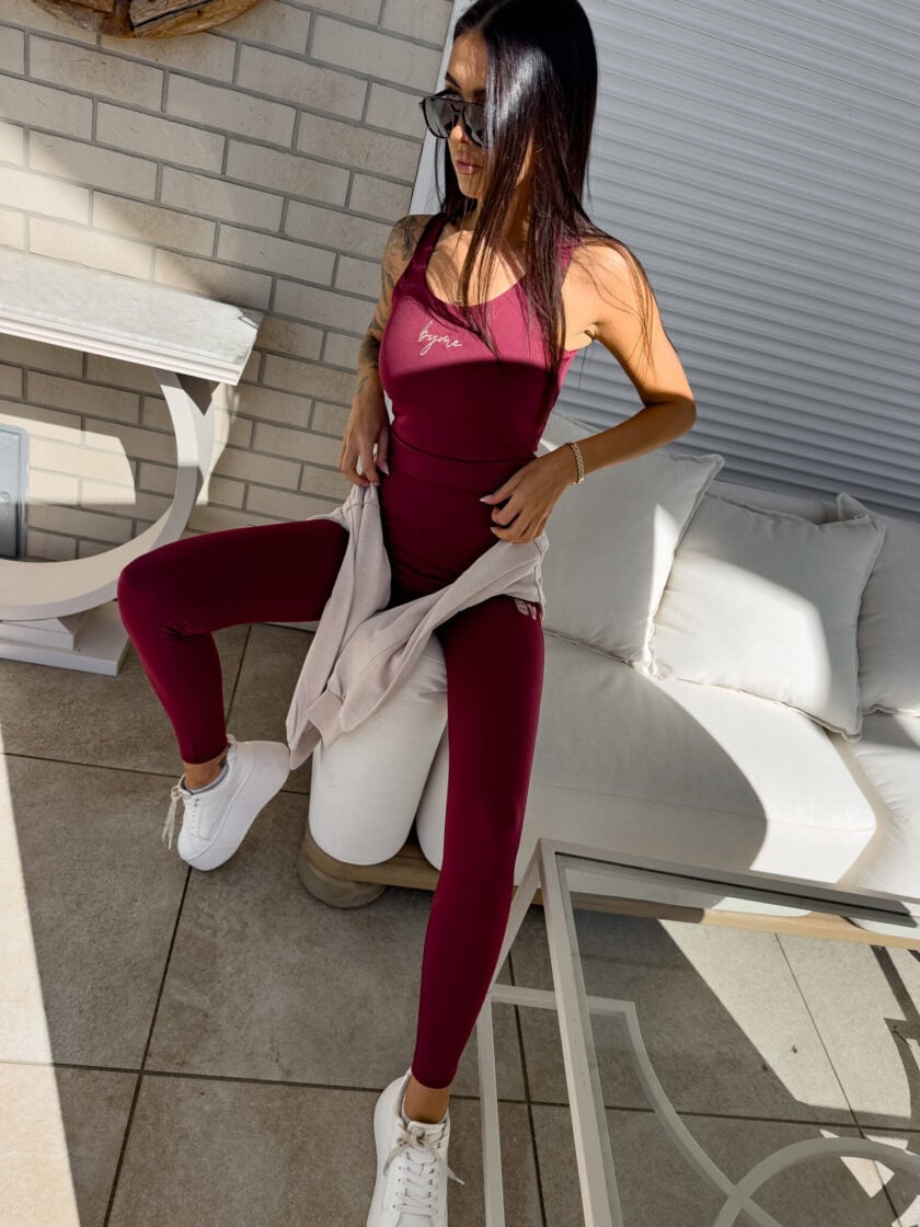 Legginsy WOW - bordowe - obrazek 13