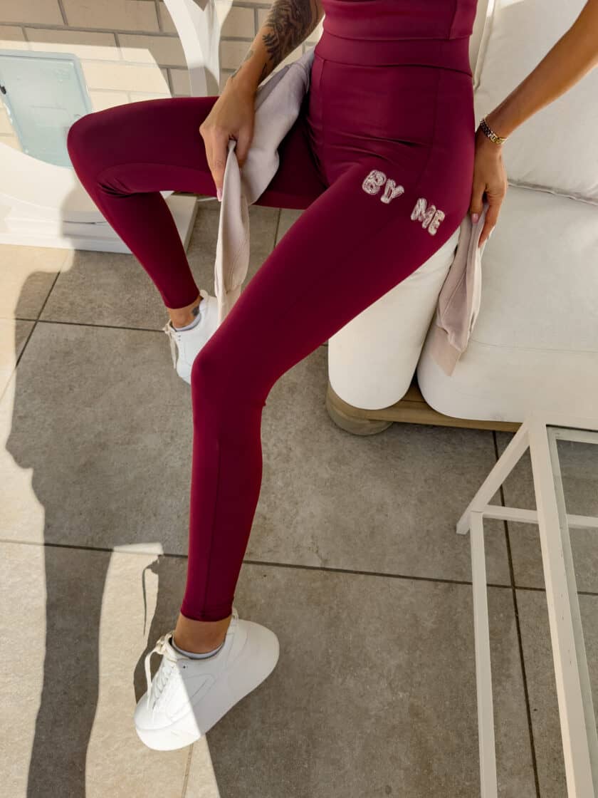 Legginsy WOW - bordowe - obrazek 2