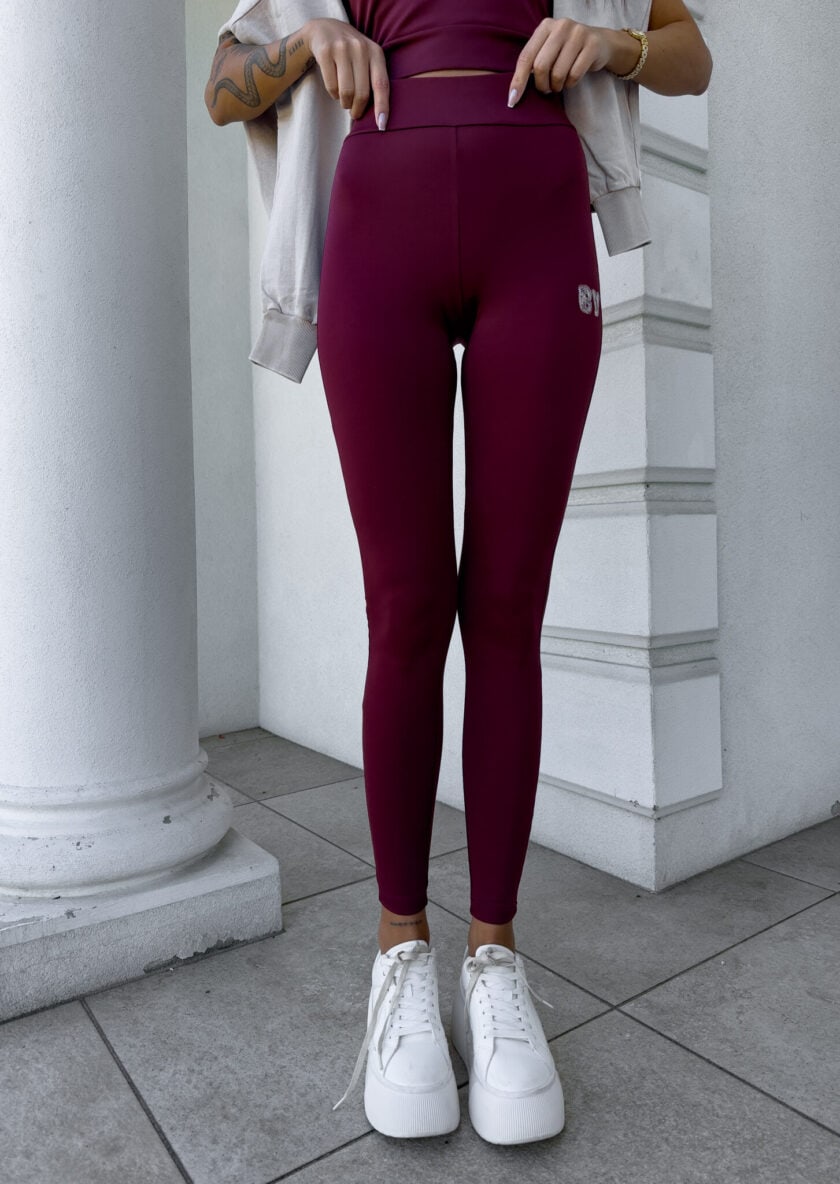 Legginsy WOW - bordowe - obrazek 16
