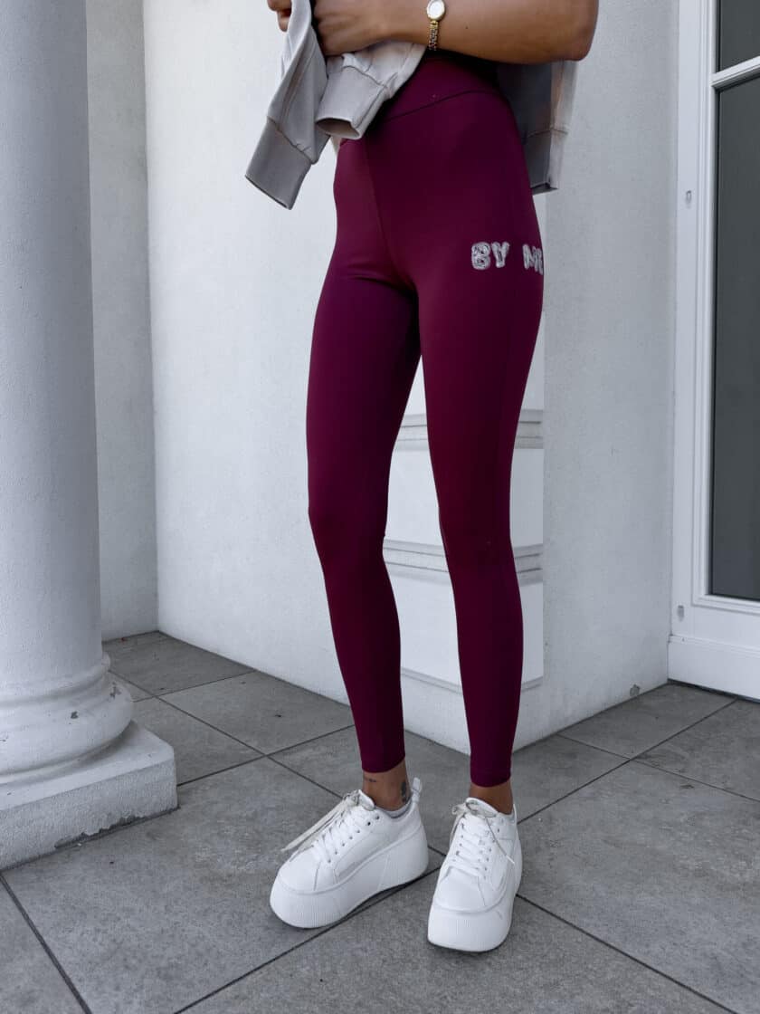 Legginsy WOW - bordowe - obrazek 19