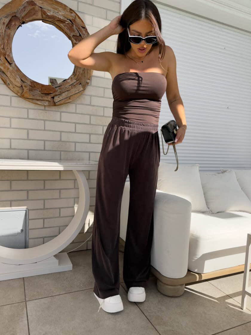 Spodnie LAMIA – czekoladowe - obrazek 11