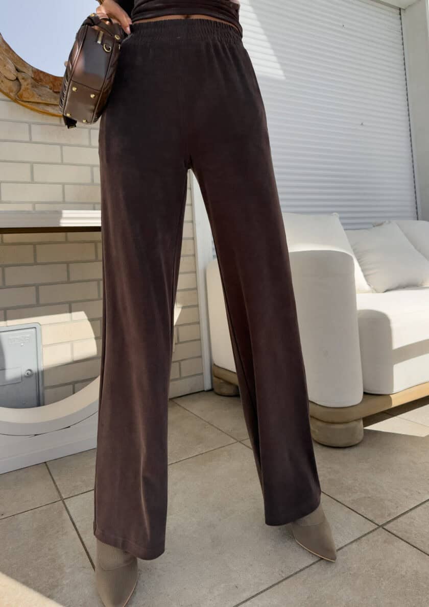 Spodnie LAMIA – czekoladowe - obrazek 16