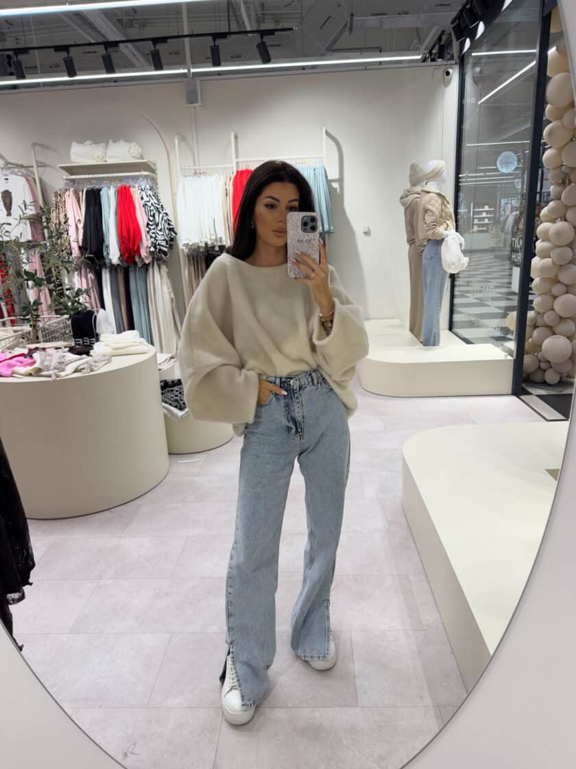 Sweter ALPAKA - ecru - obrazek 2