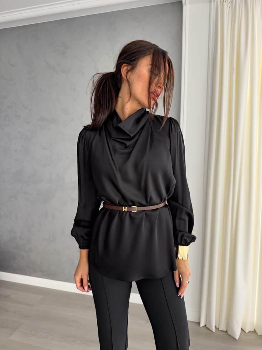 Bluzka LIVIA  - czarna - obrazek 3