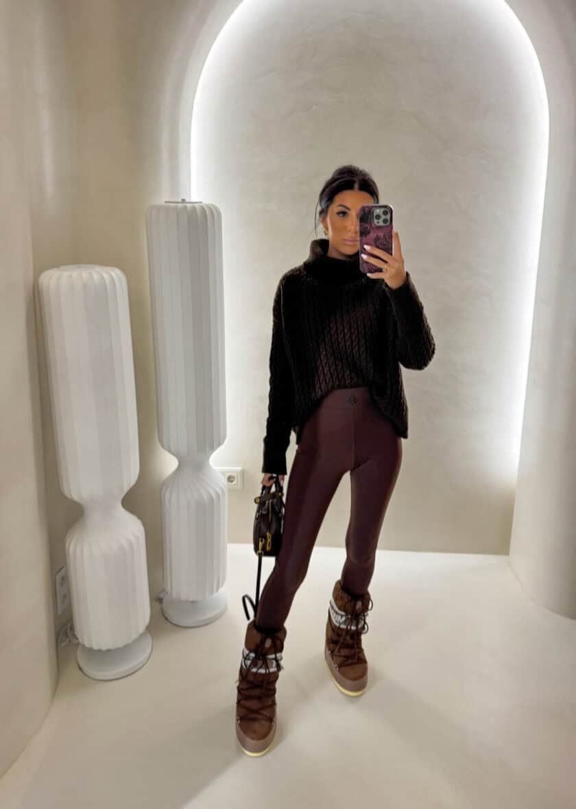 Sweter golf INKO - czekoladowy - obrazek 5