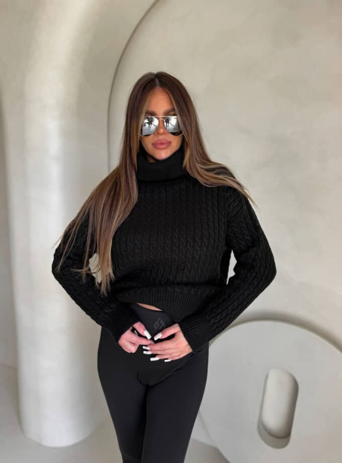 Sweter golf INKO - czarny