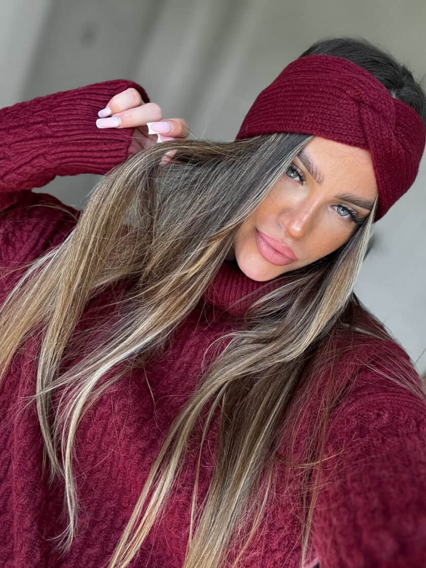 Opaska CATI - bordowa - obrazek 5