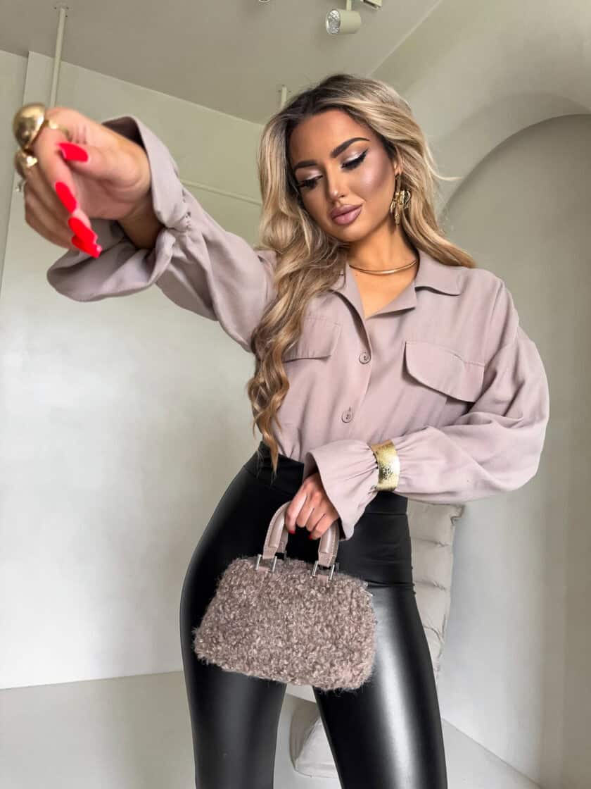 Koszula KEILA - beżowa - obrazek 3