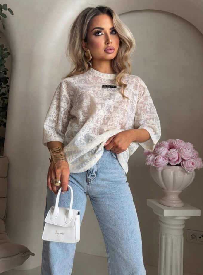 Bluzka PEROLA – ecru