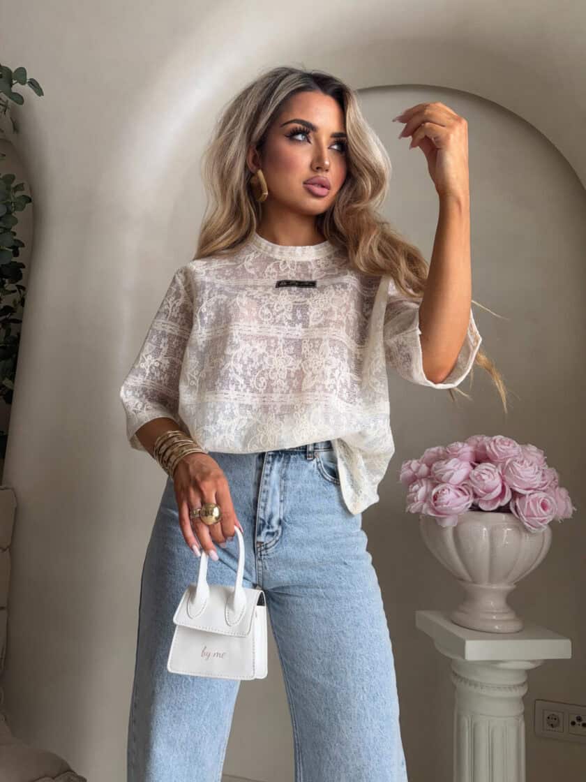 Bluzka PEROLA – ecru - obrazek 3