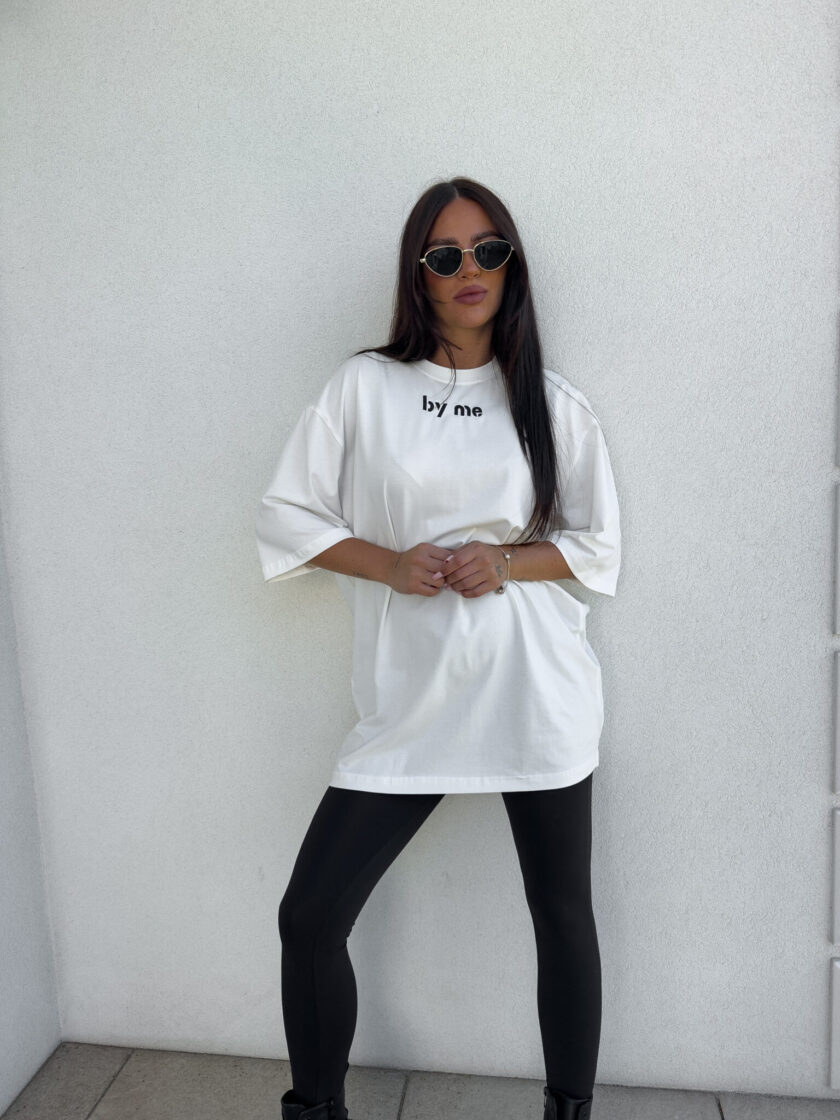 T-shirt LONG - ecru - obrazek 6