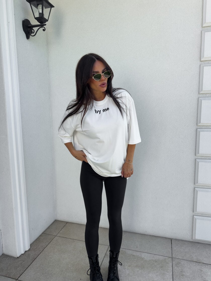 T-shirt LONG - ecru - obrazek 4