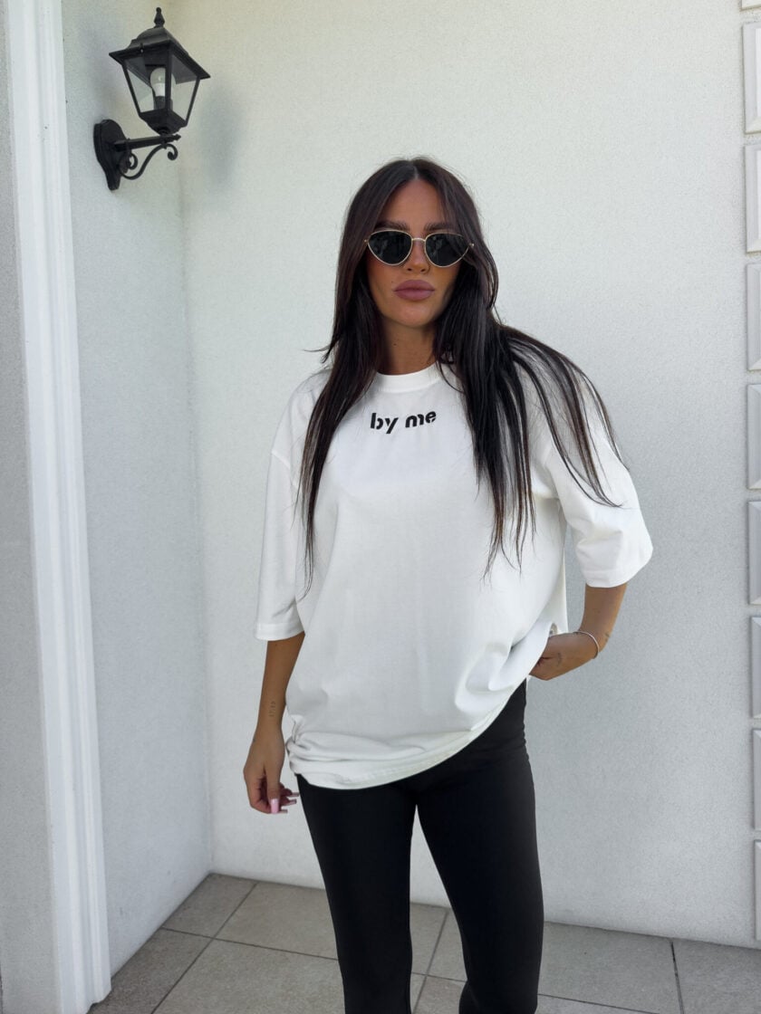 T-shirt LONG - ecru - obrazek 8