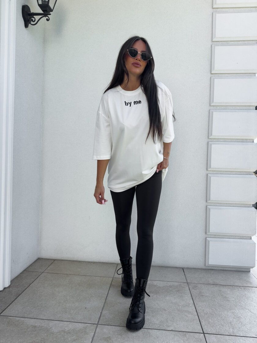 T-shirt LONG - ecru - obrazek 9