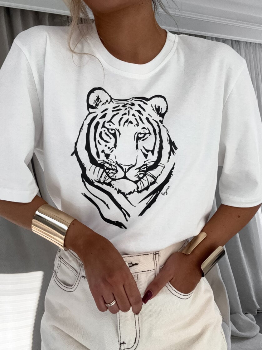 T-shirt TYGRYS - ecru - obrazek 4