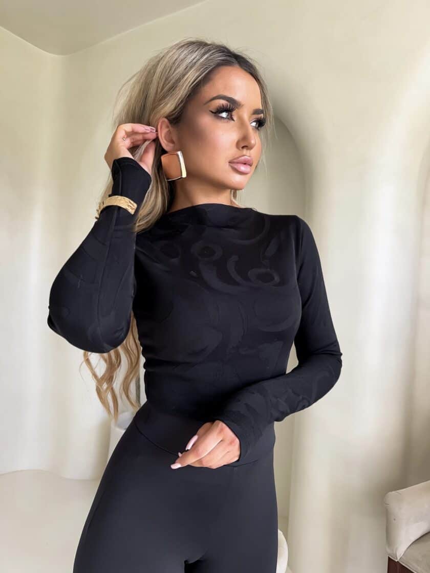 Bluzka SABRINA pianka - czarna