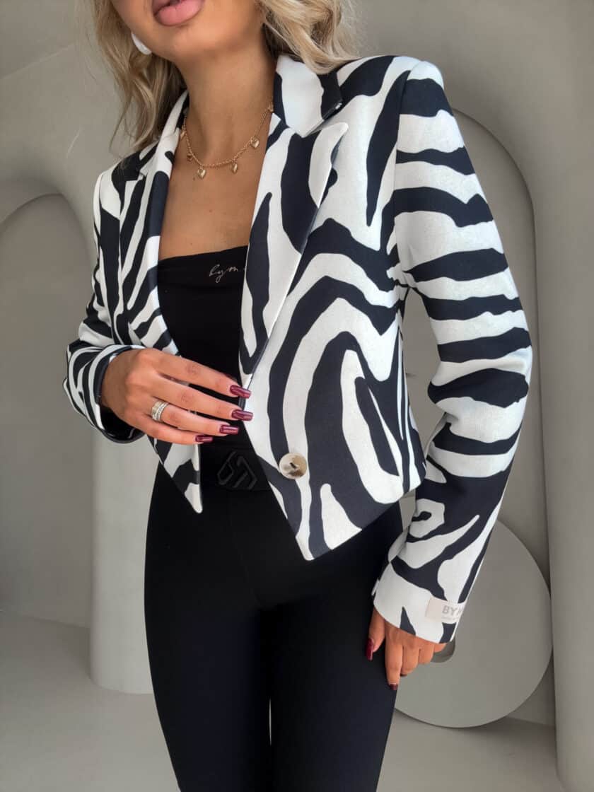 Marynarka dresowa SLIM - zebra - obrazek 3