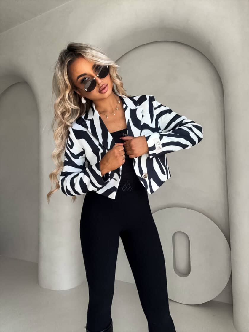 Marynarka dresowa SLIM - zebra - obrazek 2