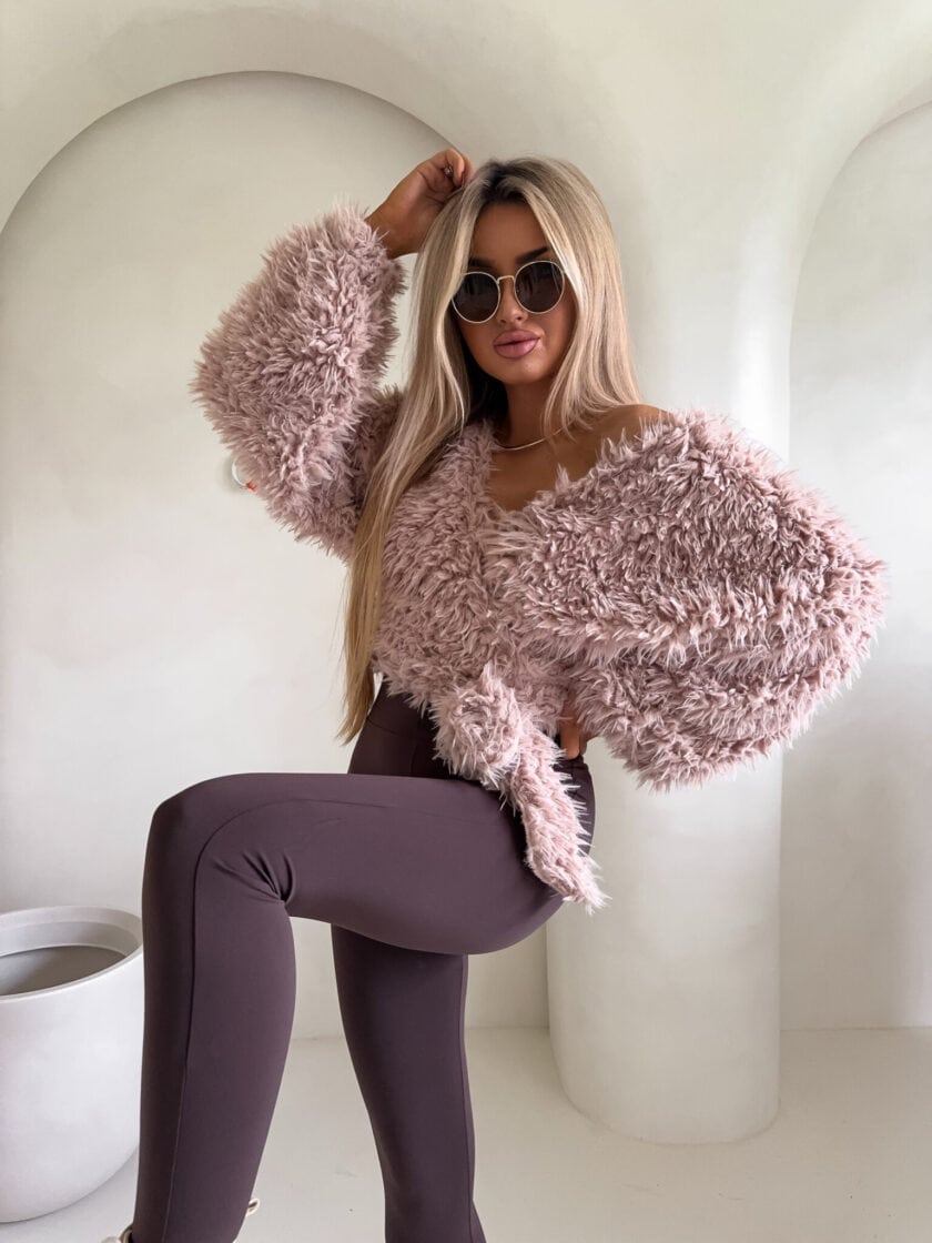 Bluzka KAIRA SHAGGY – jasny beż - obrazek 3