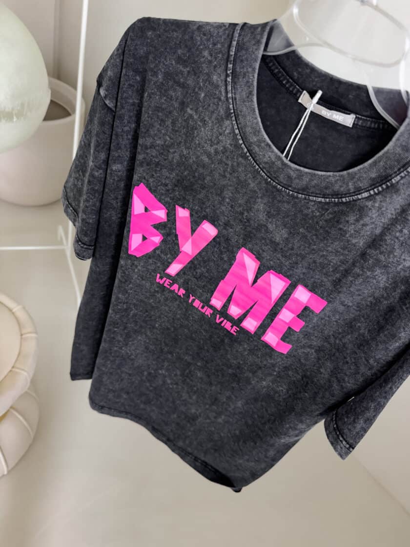 Dekatyzowany t-shirt BALEN - czarny - obrazek 2
