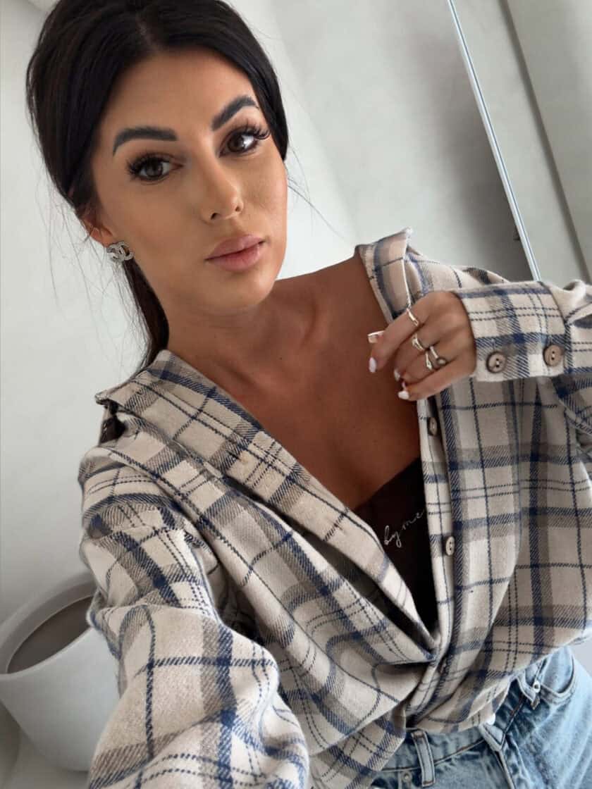 Koszula KRATA - beżowa - obrazek 3