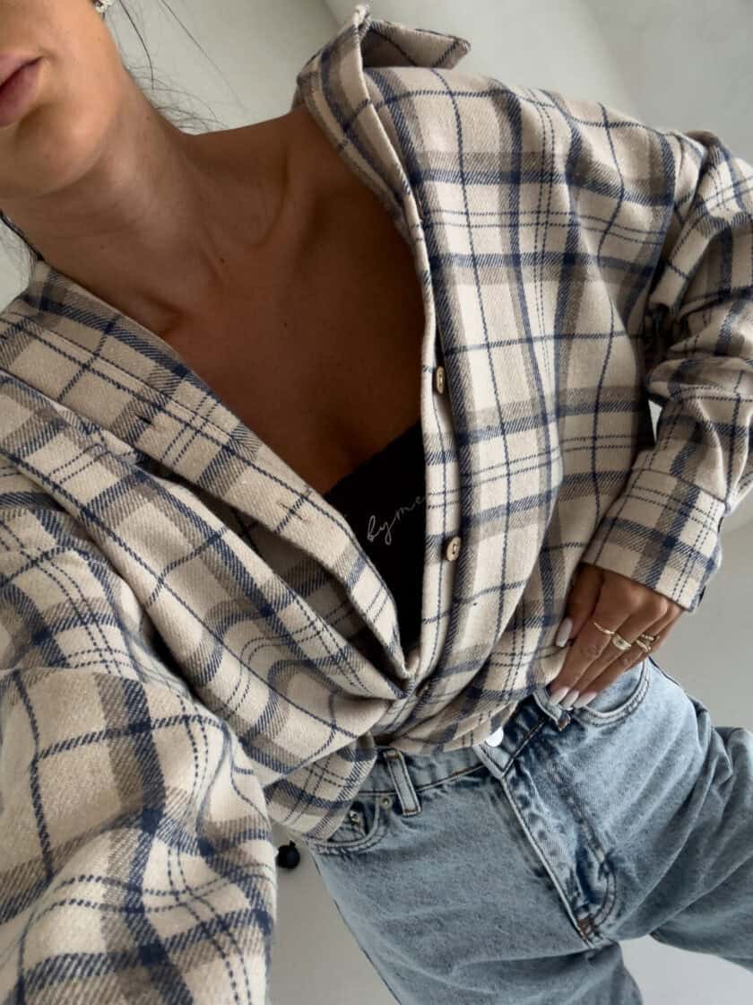 Koszula KRATA - beżowa - obrazek 6