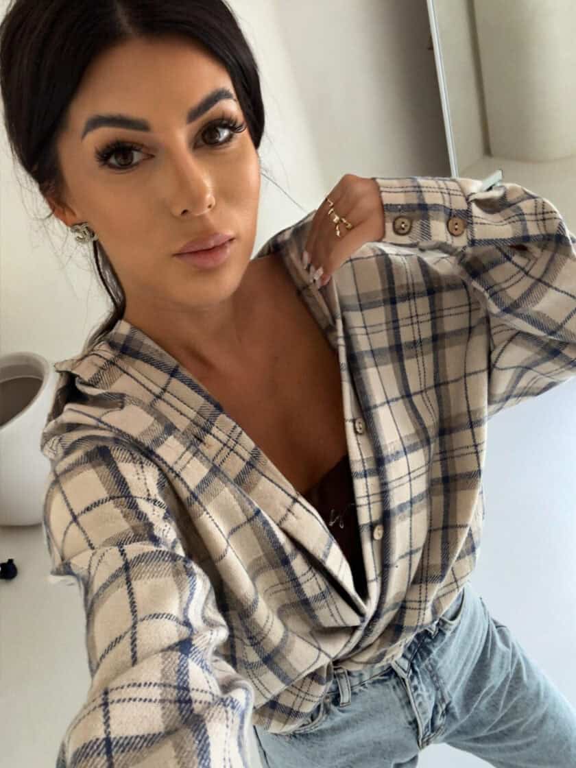 Koszula KRATA - beżowa - obrazek 7