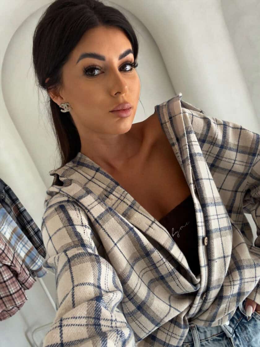 Koszula KRATA - beżowa - obrazek 8