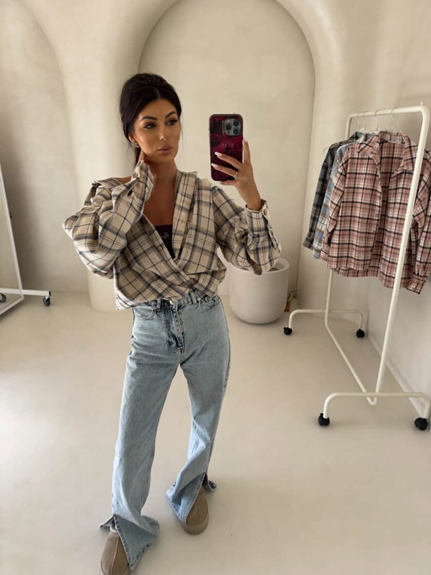 Koszula KRATA - beżowa - obrazek 10