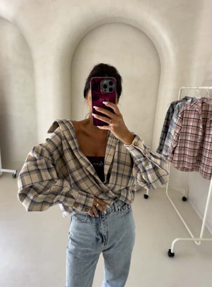 Koszula KRATA - beżowa